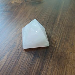 Natural Rose Quartz Crystal Reiki pyramid