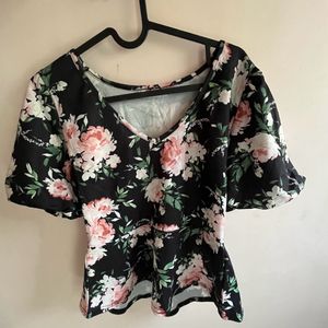 Floral Peplum Top