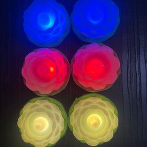 Lotus Led flower Diyas Candle