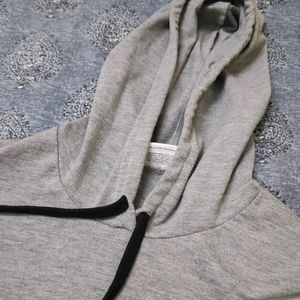 Grey Hooded Top