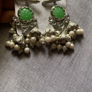 5 Green Earrings Set