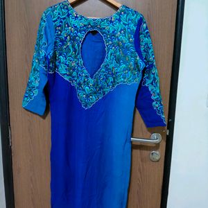 Blue Partywear Kurti