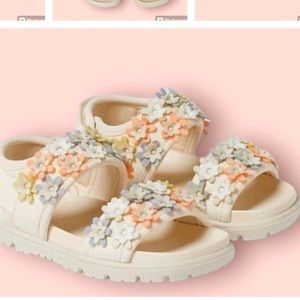 Zara Kids Flower Sandals US Size 6.5 Inch