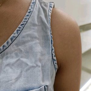 Denim Style Crop Top