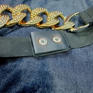 Fancy party wear gold and belt for dress