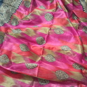 Pleated New Saree With Attached Blouse