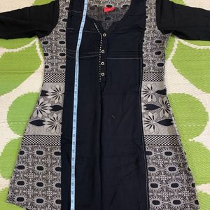 Black Grey Printed Tunic