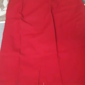 Formal Red Short Skirt