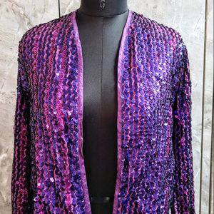 Purple Sequins Jacket