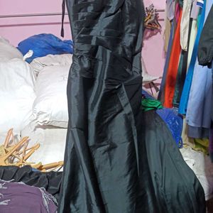 Long Black Rose Dress Prom Gown Urbanic