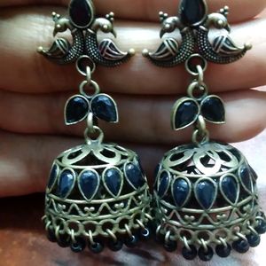 Oxidized Silver Earrings