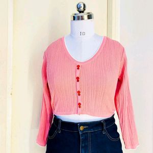 Pink Korean Tops