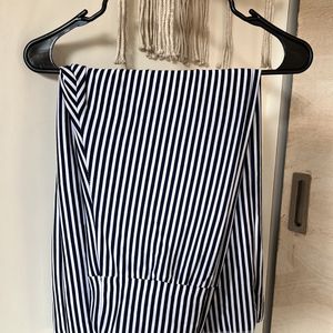 CULOTTES- White N Navy Blue Striped