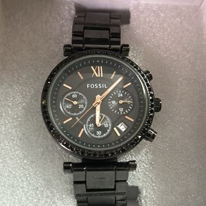 FOSSIL Ladies Black & Gold Watch (COD Available)