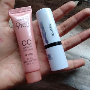 Lakme Cc Cream And Zudio Lipstick