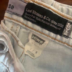 levis straight white /light denim jeans