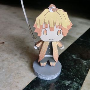 Anime Demon Slayer Zenitsu Chibi Figurine(Paper)