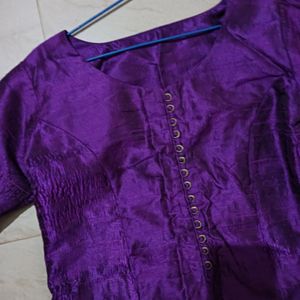 Silk Salwar Suit With Pant And Dupatta