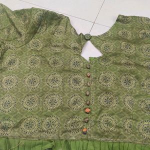 Green Organza Blouse