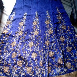 Beautiful Blue Lehenga Skirt With Duppatta....