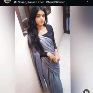 Shimmery Silver Saree