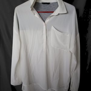 Korean White Sleeves Shirt