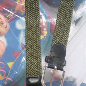 Green Colour Stretchable Ladies Belt