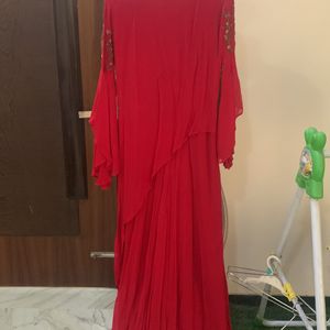 SHeavy Party Wear Gown With Handwork Desginer Slev