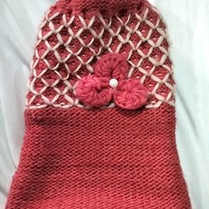 Pink Woolen Cap For Winter