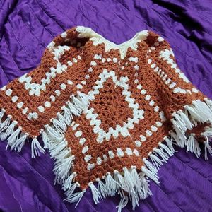 Brown And Cream PONCHO