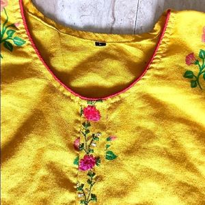 Beautiful Mustard Yellow Kurti set with Pant