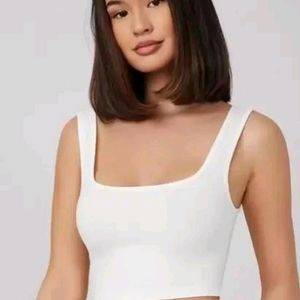 White N Black Crop Top