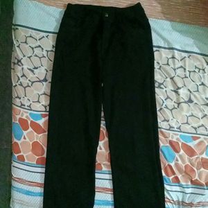 Black Colour Wide Leg Jeans