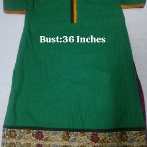 Beautiful 😍Cotton Designer Kurti With Dori+Latkan