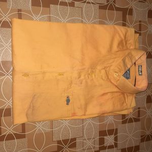 Yellow Full Sleeve Shirt For Men