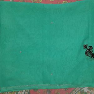 Women's Beautiful Seagreen Saree 💙