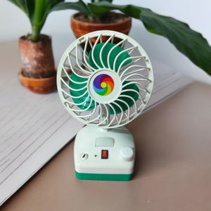 Rechargeable Fan With Led Lamp