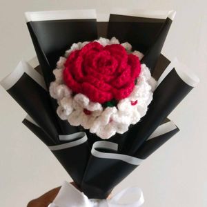 Red Rose And Forget Me Not Bouquet 💐