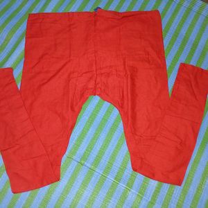 Red Tailored Stitch Churidar