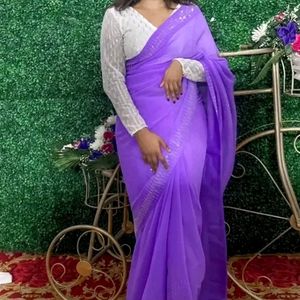 Saree With Unstitched Blouse