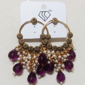 Black Gold Colourful Earrings