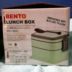 Bento Lunch Box With 1 Spoon