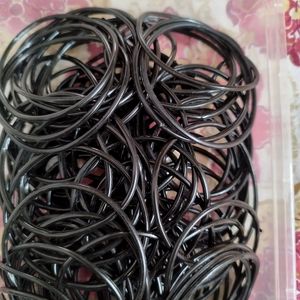 Black plastic / silicon Bangles