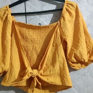 Zudio Mustard Smokey Top