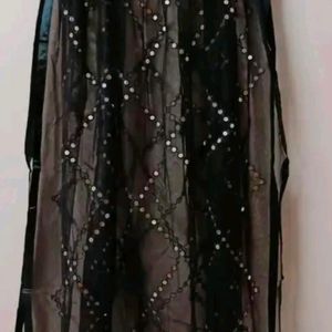 Mirror Work Black Dupatta