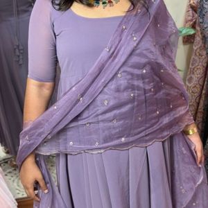 Deisgner dress deep purple with dupatta