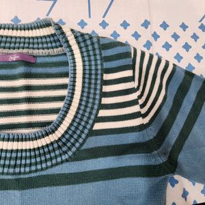 Sweater- Blue And White Stripes