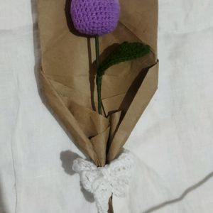 Single Crochet Lavender Tulip Bouquet