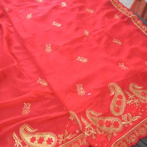 Red beautiful Saree