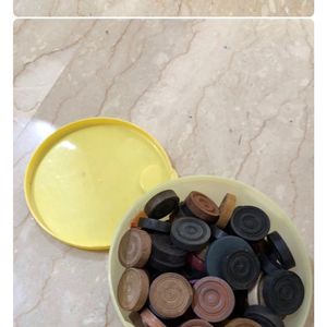 Carrom Coins (9whire+9blk+queen +striker)